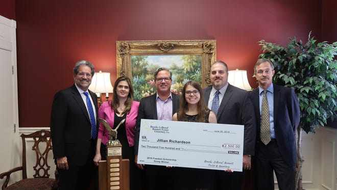 The Law Firm of Brooks, LeBoeuf, Bennett, Foster & Gwartney recently announced Jillian Richardson, a recent graduate of Wakulla High School, as the eighteenth recipient of the firm’s annual Freedom Scholarship Essay Contest.