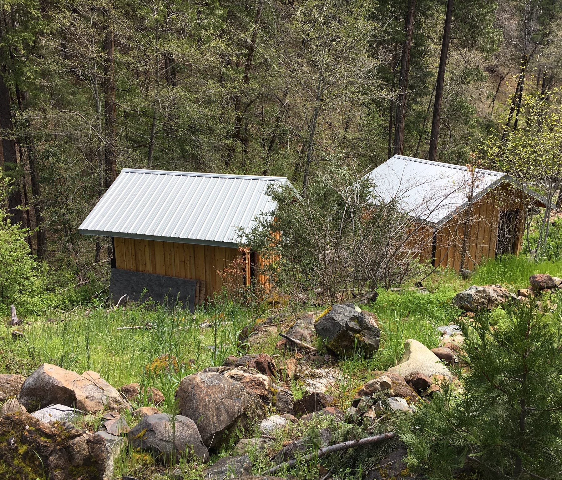 A cabin where authorities say Tad Cummins held Elizabeth Thomas for more than a week in rural Northern California.