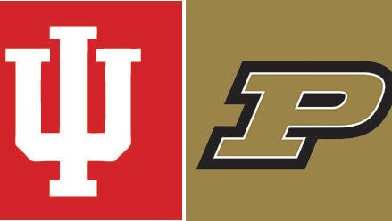 Indiana and Purdue logos