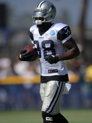 Dallas Cowboys receiver Dez Bryant at training camp at the River Ridge Fields.