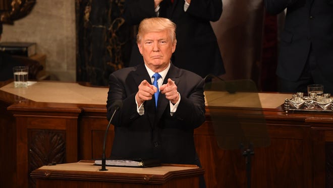 Stars reacted to President Trump's first State of the Union address on Tuesday.