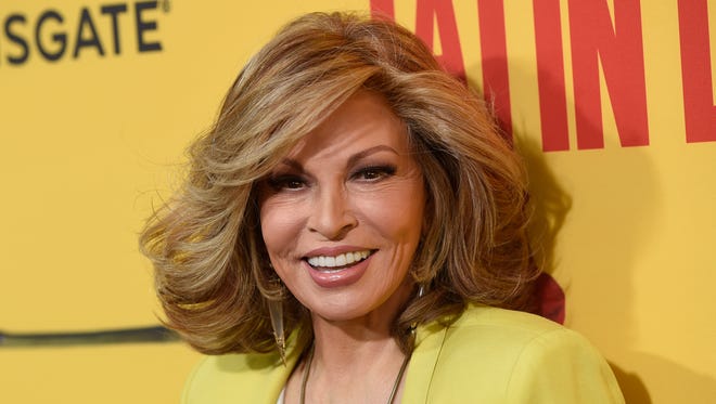 Actress Raquel Welch, seen here at the Los Angeles premiere of "How to Be a Latin Lover," has died at 82.