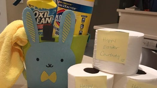 Gayle Conner, of Palm City, has prepared an Easter and April Fools’ Day surprise for her three kids.