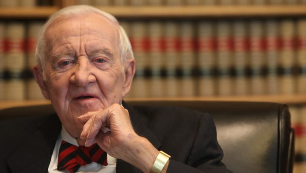 Former Supreme Court justice John Paul Stevens in 2014.