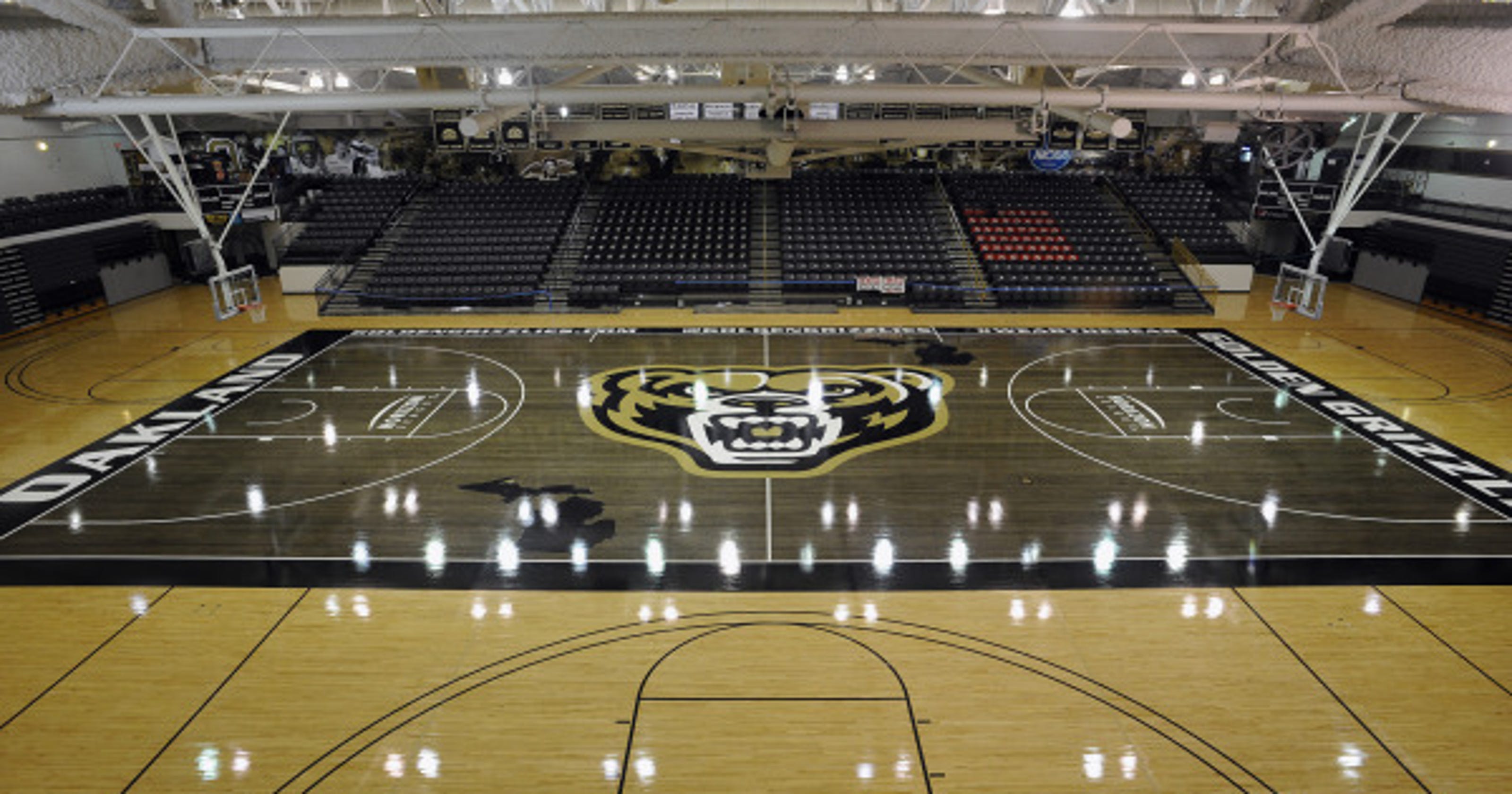 Oakland University unveils its new #39 blacktop #39 basketball court