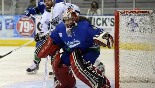 Columbus Cottonmouths goalie Shannon Szabados first played against the Ice Flyers at the 2014 President's Cup Finals.