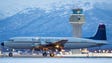 A rare Everts Air Cargo Douglas DC-6 lands at Anchorage