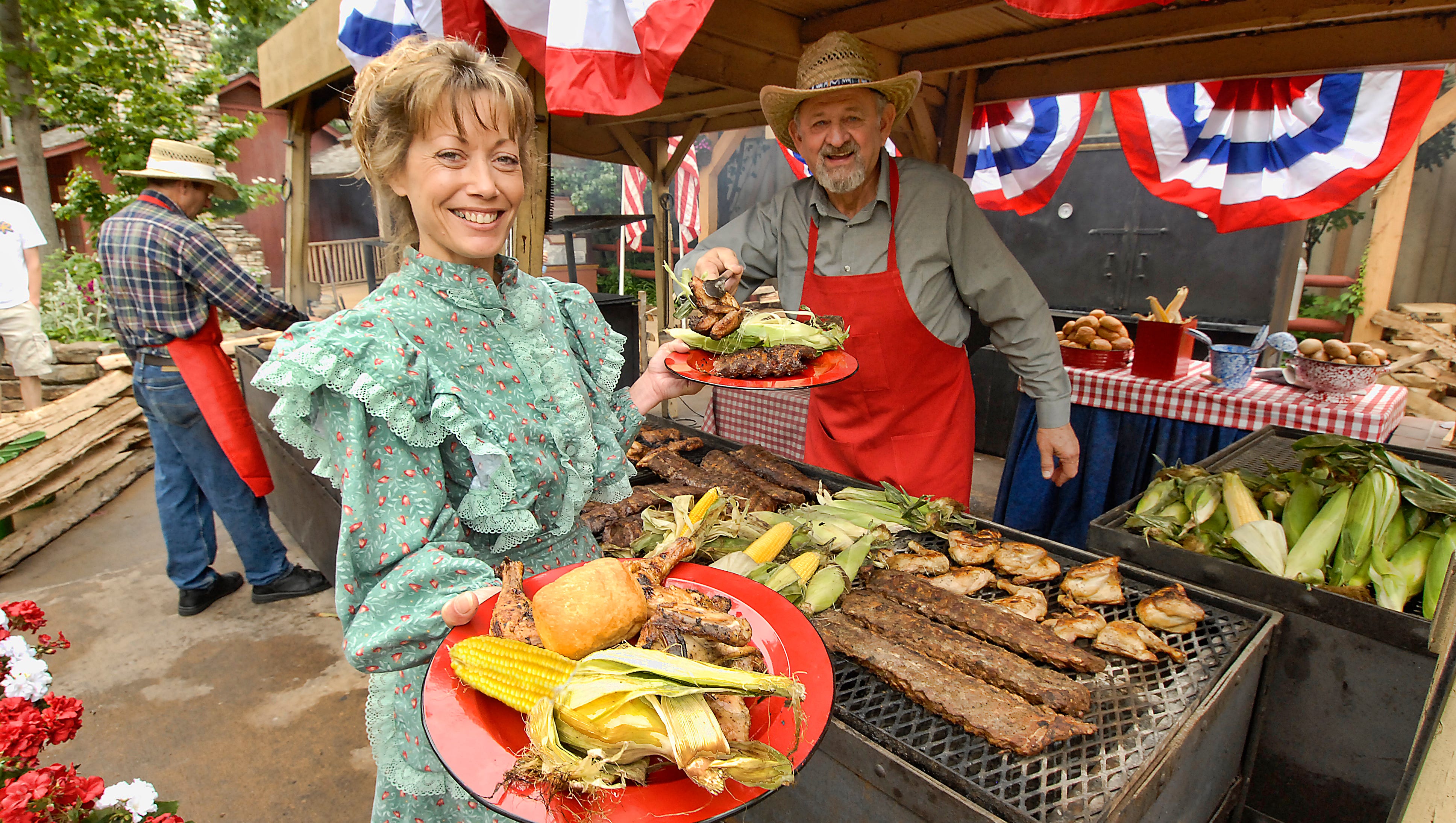 Summer barbecue festivals at theme parks around the USA