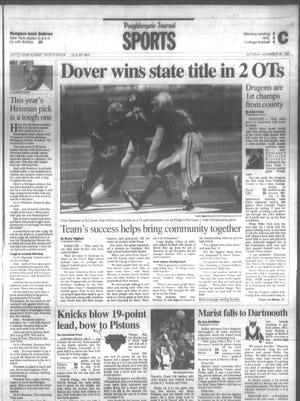 The Nov. 29, 1997 cover of the Journal's Sports section featured Dover High School's state football championship.