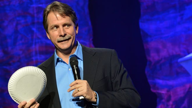 Comedian Jeff Foxworthy performs at The Boortz Happy Ending at The  Fox Theater on January 12, 2013 in Atlanta, Georgia.