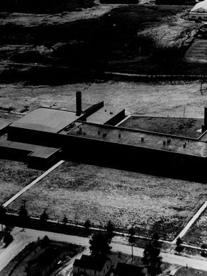 1951 aerial photograph of West High School.