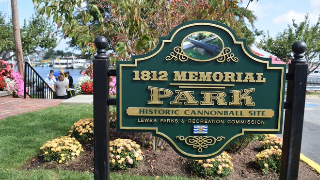 1812 Memorial Park sign is displayed
