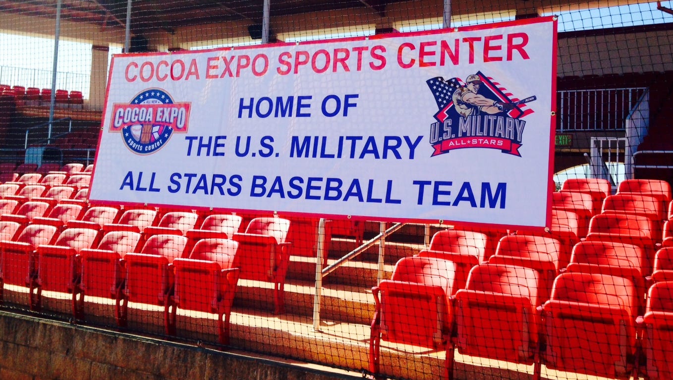 U.S. Military All Stars bases baseball team at Cocoa Expo