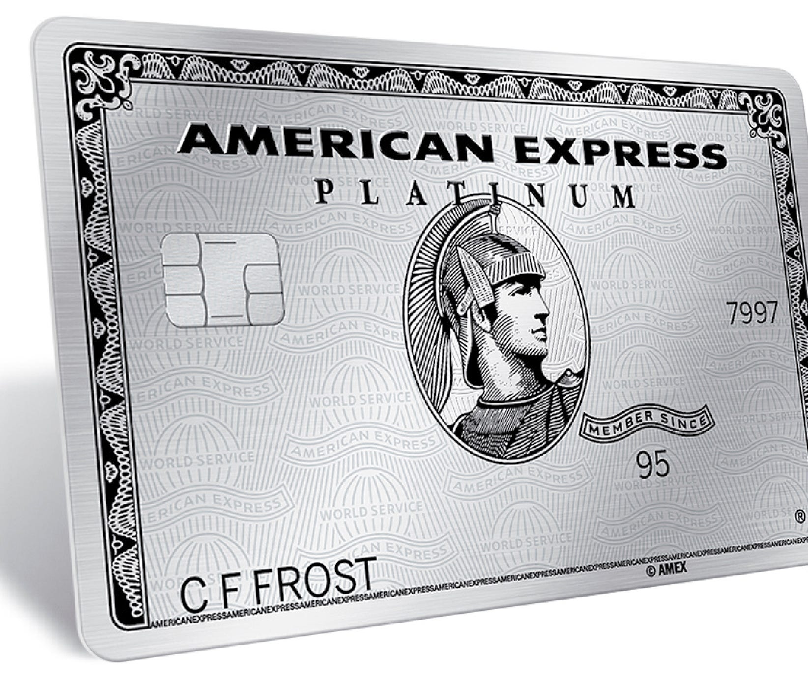 Handout image provided by American Express shows the company's redesigned Platinum Card.