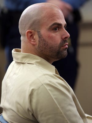 Michael Cassella at a hearing before Superior Court Judge Stephen Taylor in Morris County Superior Court. Cassella pleaded guilty and was sentenced to 20 years for killing Mount Arlington Officer Joseph Wargo in a driving-while-high case. Cassella is appealing the use of his blood test. January 20, 2016, Morristown, NJ.