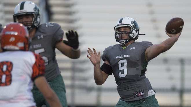 Fossil Ridge quarterback Griffin Roberts has committed to play at Hastings College in Nebraska.