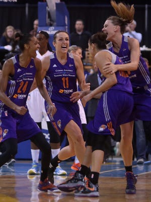 Phoenix celebrates the third WNBA championship in team history.