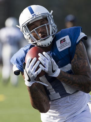 Donte Moncrief, wide receiver, Colts training camp, from Anderson University, Anderson, Tuesday, August 2, 2016.