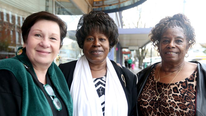 Karen Dumont, from left, Mother Cee and Eunice Brown-Lofton, with Mother Lofton Kitchen, are looking for a brick and mortar space to use so they can continue to deliver food boxes for people under the Marion Street Bridge.