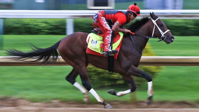 Kentucky Derby contender Classic Empire is the favorite for Saturday's race.