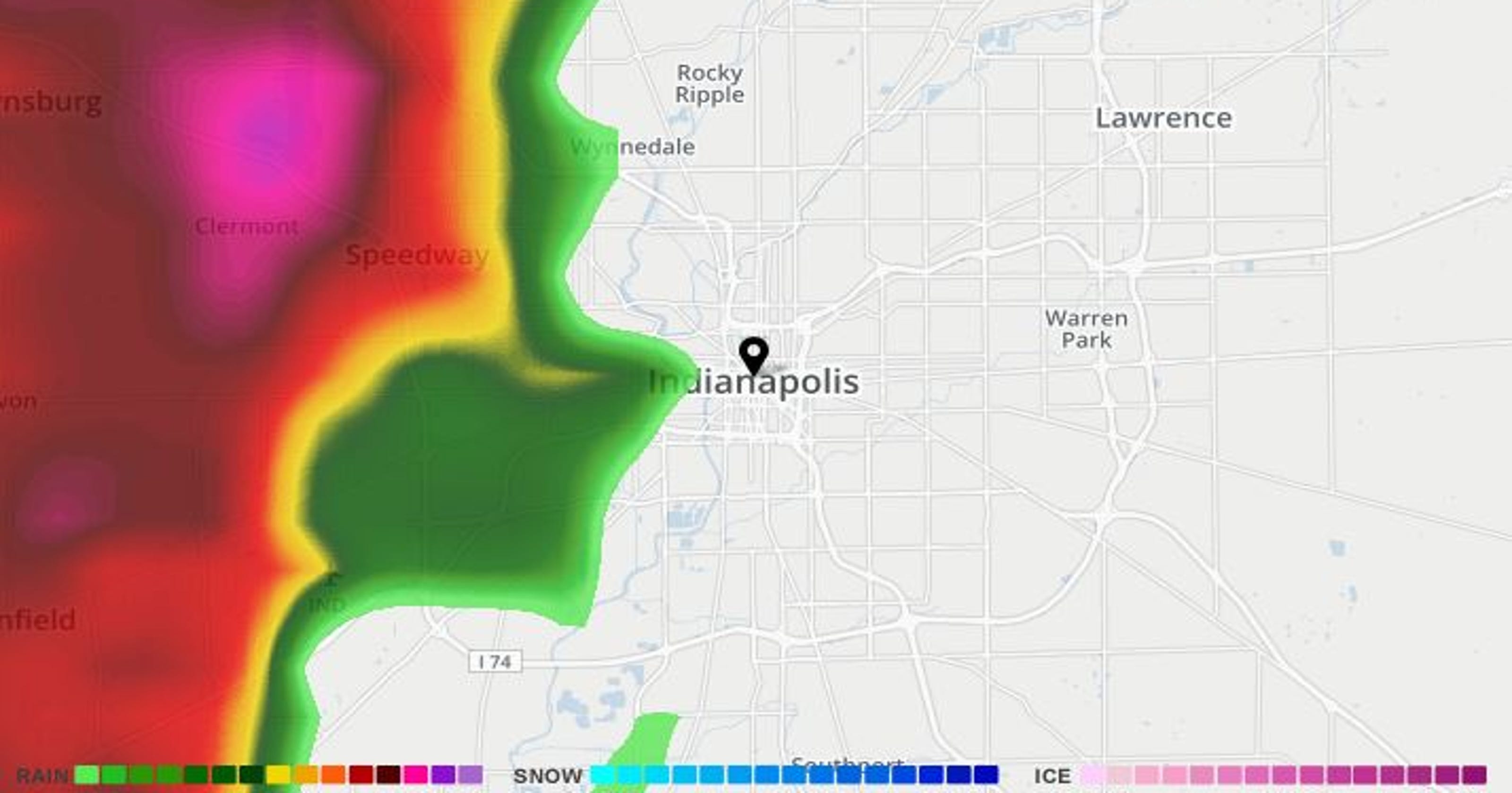Indianapolis Hourly Forecast - awgp3la