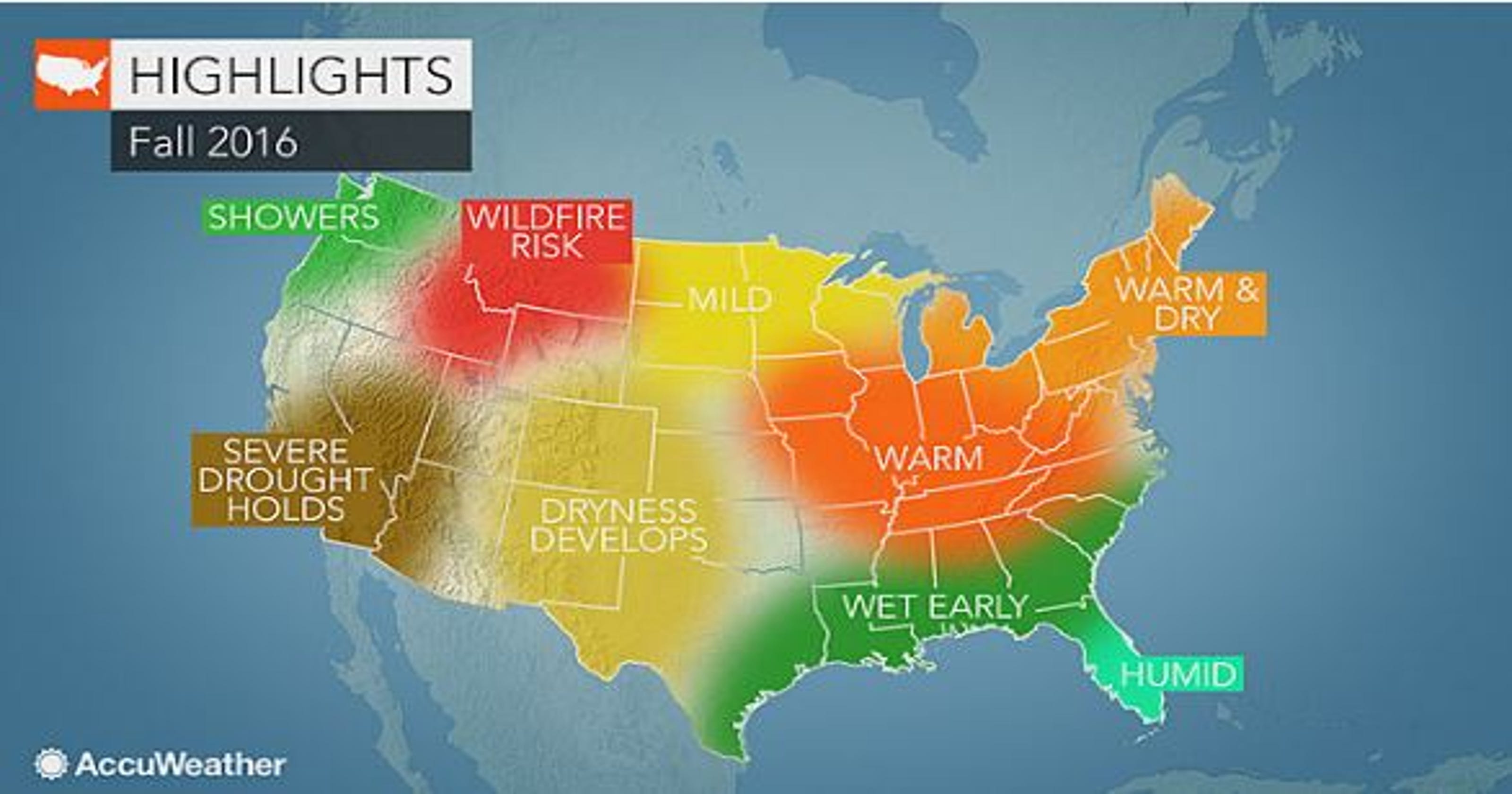 U.S. Fall Forecast Midwest to stay warm into September