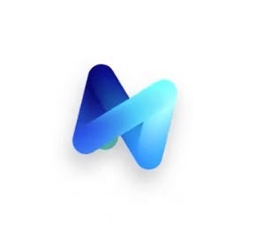 The logo for M, the Facebook artificial intelligence assistant which became available to Facebook Messenger users in the United States on April 6, 2017. The logo pops into chats when it senses that it can help with an action.