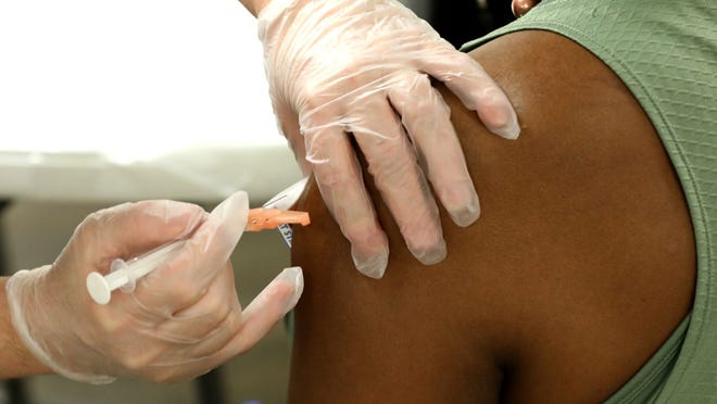 The Moderna COVID-19 vaccine was administered to Detroit residents at the Liberty Temple Baptist Church in Detroit on Thursday, March 18, 2021.