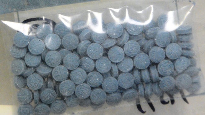 Pills of fentanyl mixed with heroin.