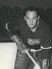 Angus "Gus" Mortson with the Red Wings in 1958-59.