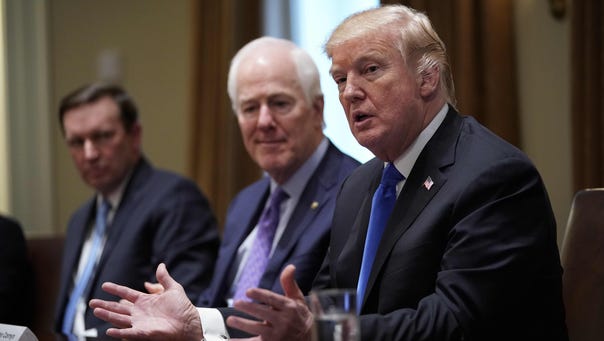 President Trump at Wednesday's meeting.