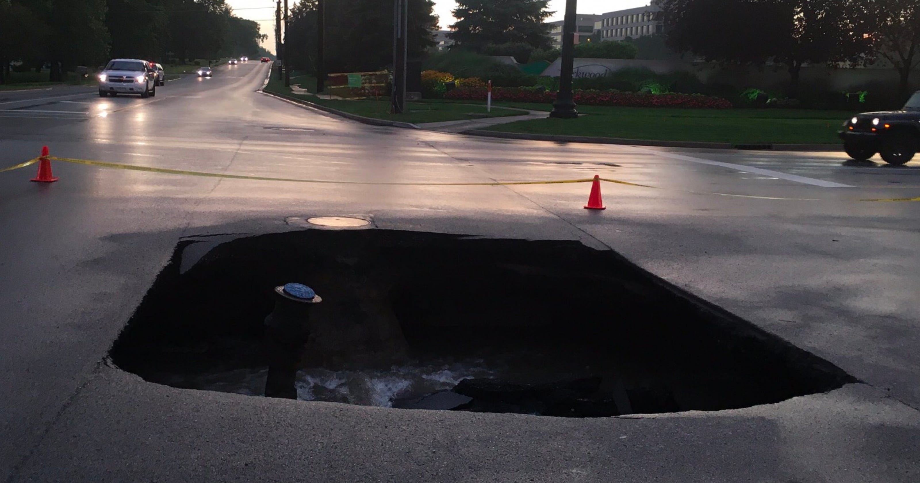 Large Sinkhole In Carmel Has Been Repaired