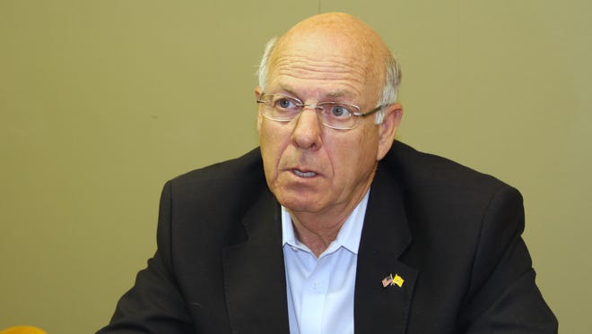 Congressman Steve Pearce stopped by the Daily News office to discuss the latest update in Timberon and the current fencing issue in the Lincoln National Forest Thursday morning.
