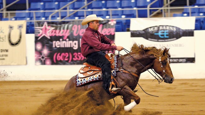 The sport of reining requires a solid partnership between horse and rider.