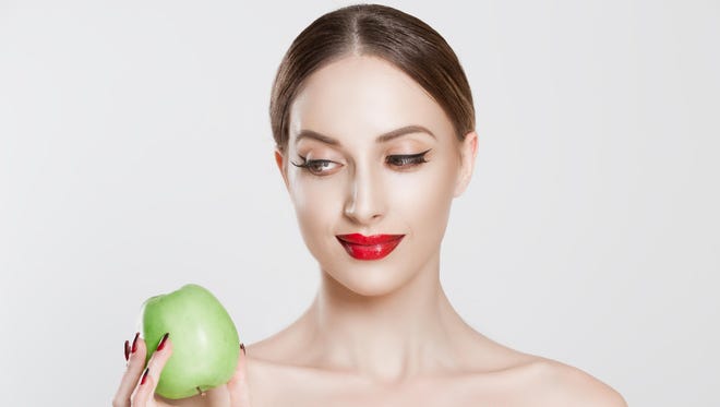 Eating right helps people have nice skin.