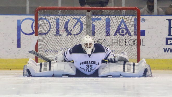 Ice Flyers goaltender Matt Zenzola, 23, who grew up in San Diego, has been a playoff force in net for this team and takes a 9-0 post-season win streak into the SPHL President's Cup semifinal series against Macon.