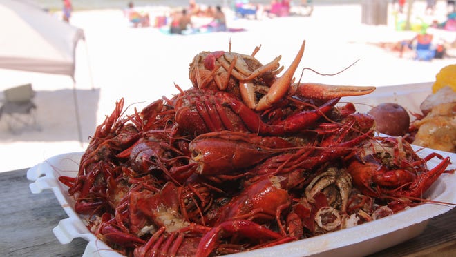 The 3rd Annual King of the Tail Crawfish Cook-off at Capt'n Fun Beach Club Sunday afternoon.