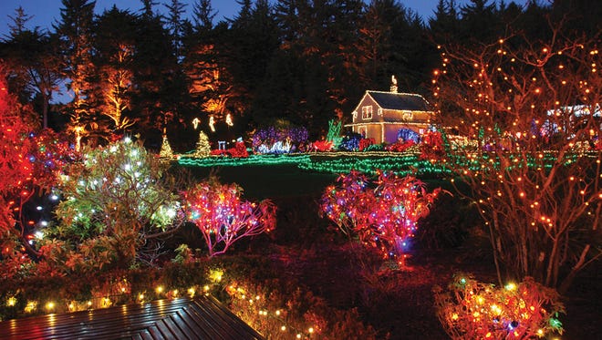 Shore Acres State Parks lights up during the holiday season on the Oregon Coast.