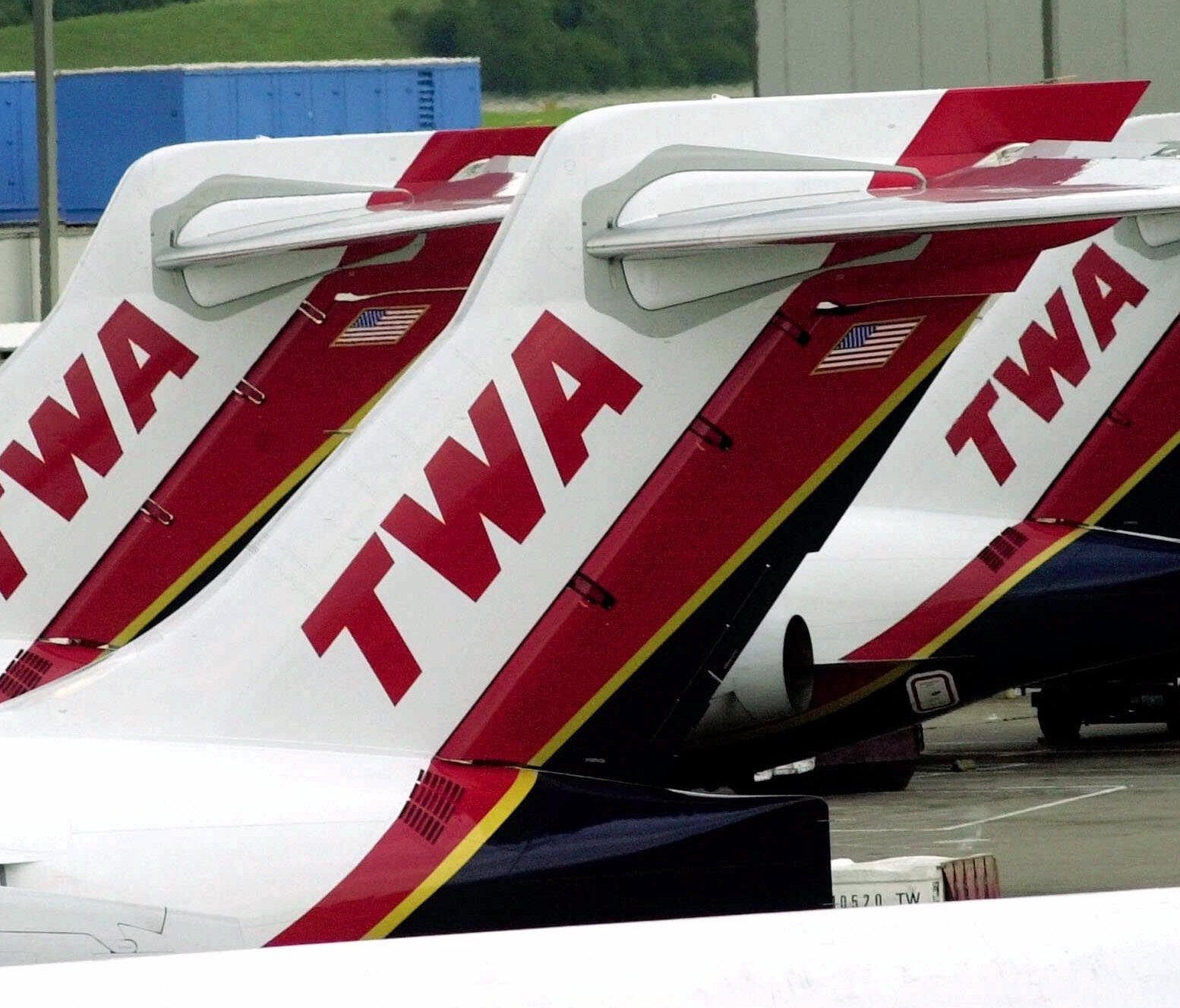 This file photo from June 2000 shows TWA aircraft at Lambert International Airport in St. Louis.