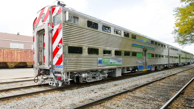 Cars that were retired from Chicago’s Metra system are intended for a proposed commuter rail service between Ann Arbor and Detroit.