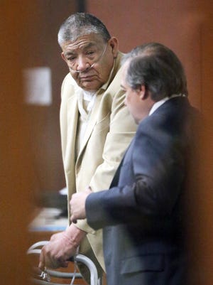 Isaac Duarte was in the 243rd District Court on Monday. The 75-year-old El Paso man pleaded guilty to murder in connection with the fatal stabbing of his 66-year-old wife in 2014.