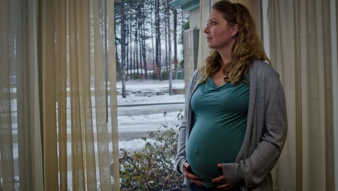 Tamara Loertscher, shown during her pregnancy in 2014, successfully challenged the constitutionality of Wisconsin’s fetal protection “cocaine mom” law. She was jailed for part of her pregnancy after she admitted to previous drug use.
