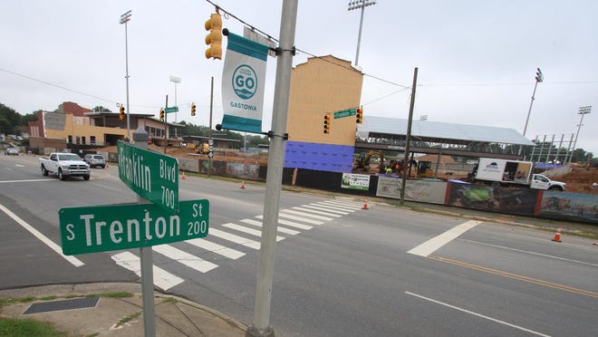 The intersection of West Franklin Boulevard and South Trenton Street across from the new ball park.