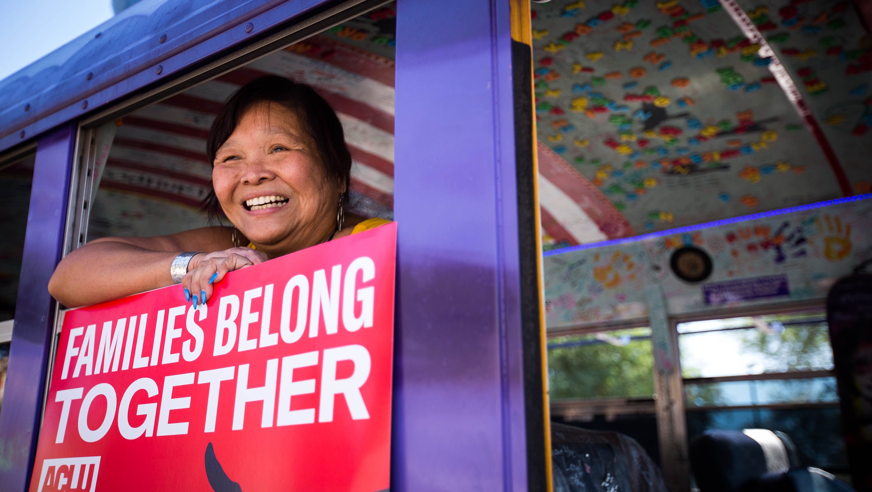 Joy Matsushita-Saul, of Phoenix, Arizona, smiles to
