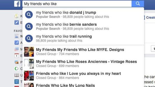 Which candidates do my friends like on Facebook?