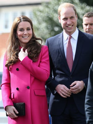Prince William, Duke of Cambridge and Catherine, Duchess of Cambridge arrive at the XLP Mobile recording Studio on March 27, 2015 in London, England.