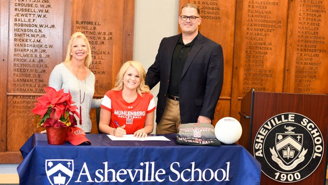 Asheville School's Gabrielle Rancourt will play her college volleyball for Muhlenberg (Pa.).