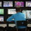 Monitors at Monmouth Park in Oceanport showing races from other tracks, seen in 2014. New Jersey has been fighting to get Vegas-style sports gambling at such venues.