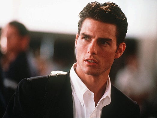 Tom Cruise starring in the motion picture 'Jerry Maguire.'