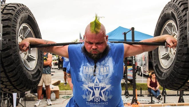 Orville Franks, a Rockledge Strongman athlete, competes in the Tampa Classic.